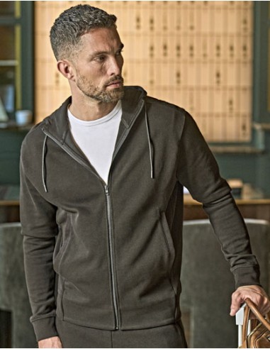 TEE-5508-Ribbed Interlock Hooded Full Zip